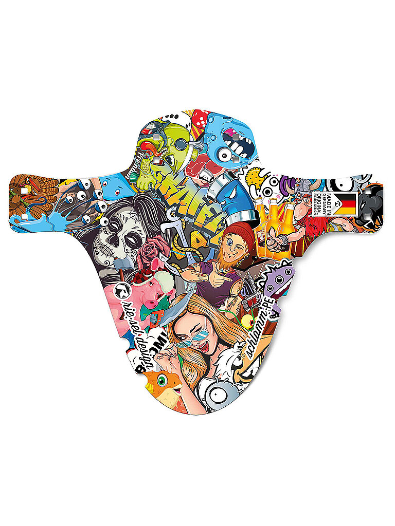 RIESEL DESIGN Mudguard schlamm:PE Stickerbomb bunt